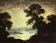 Ralph Blakelock Moonlight Indian Encampment oil painting artist